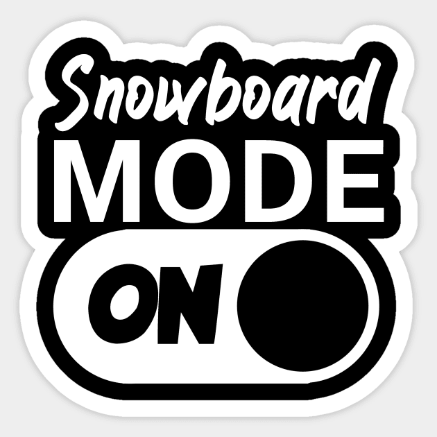 Snowboard mode on Sticker by maxcode